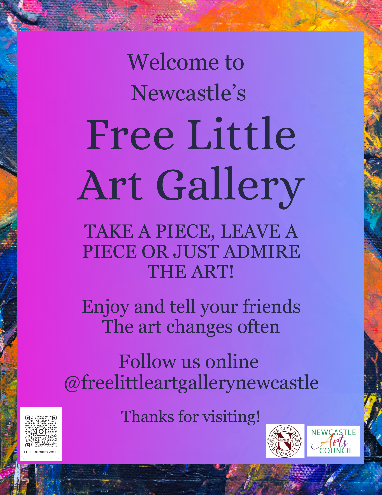 Free Little Art Gallery Sign - 09212023